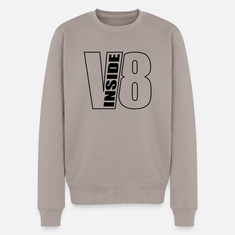 V8 INSIDE W2 - Pull Premium bio Homme - taupe