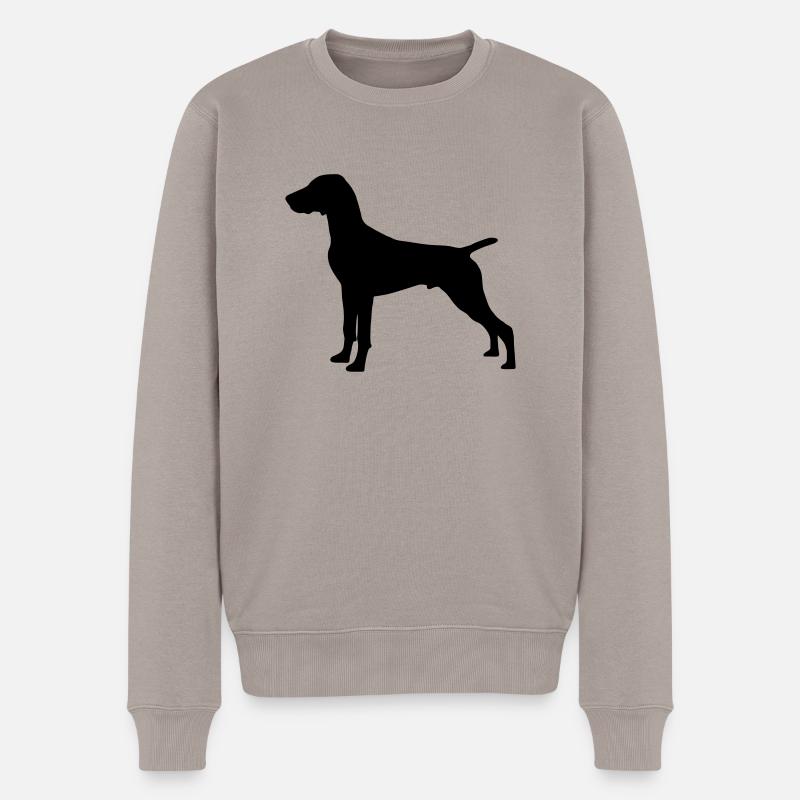 Jagdhund Deutsch-Kurzhaar - Männer Premium Bio Pullover - Taupe