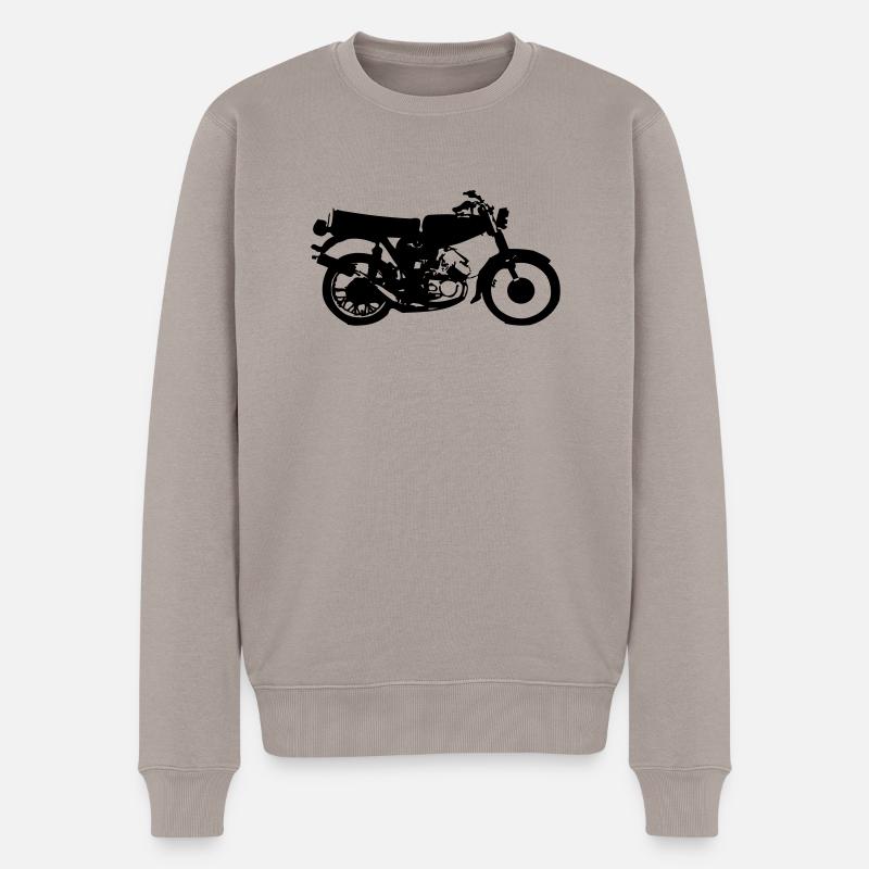 Simson Moped - Männer Premium Bio Pullover - Taupe