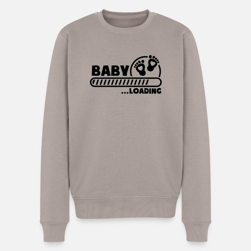 baby_loading_g1 - Männer Premium Bio Pullover - Taupe