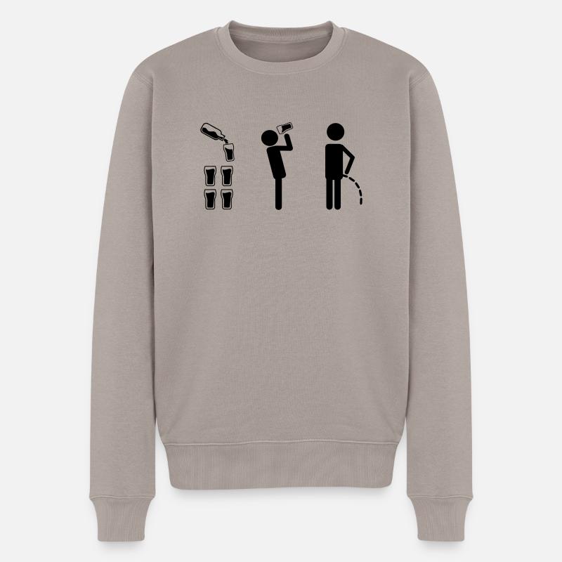 Läuft - Männer Premium Bio Pullover - Taupe