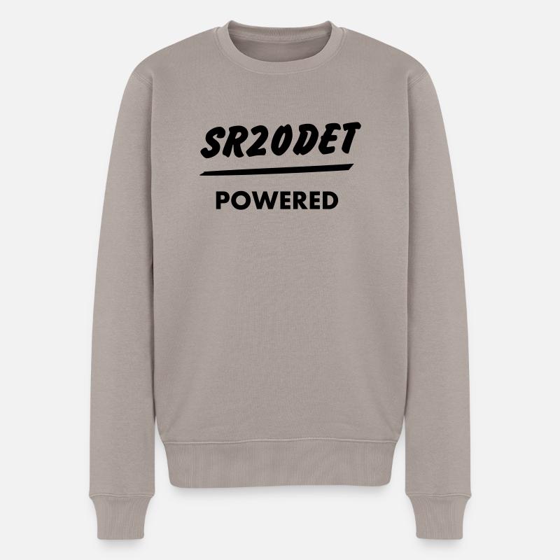 JDM T Engine powered SR20DET | T-shirts JDM - Männer Premium Bio Pullover - Taupe