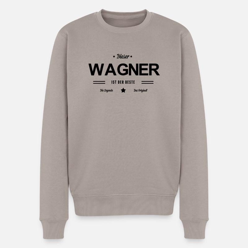Bester Wagner - Männer Premium Bio Pullover - Taupe
