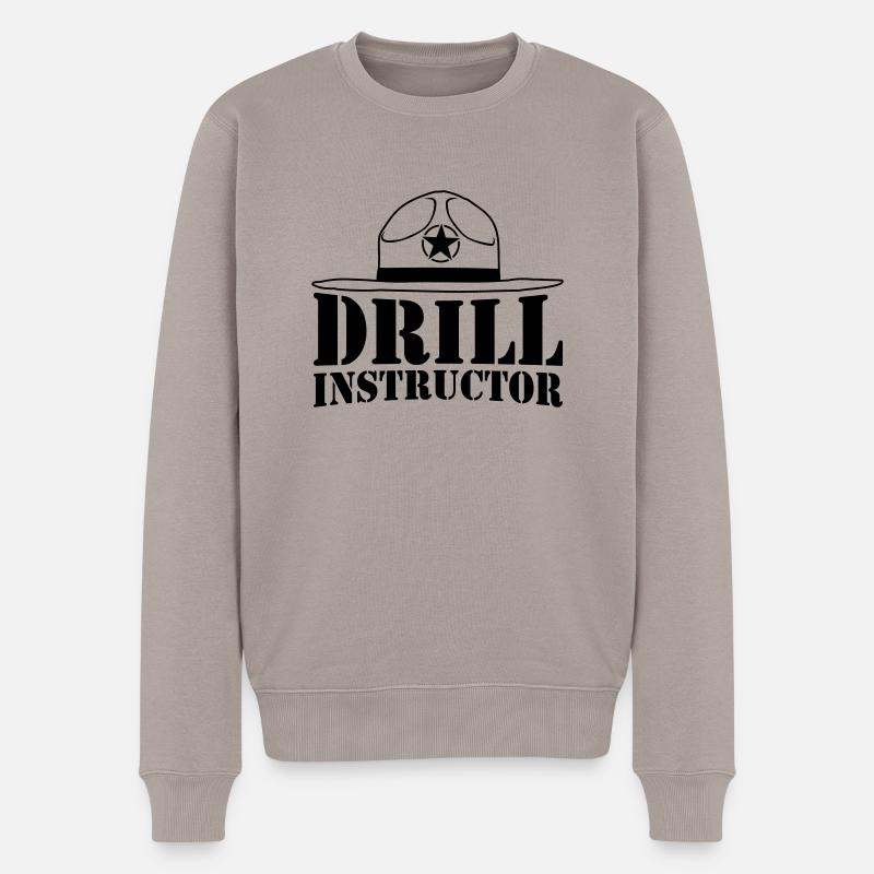 Instructeur d’exercices shérif - Pull Premium bio Homme - taupe