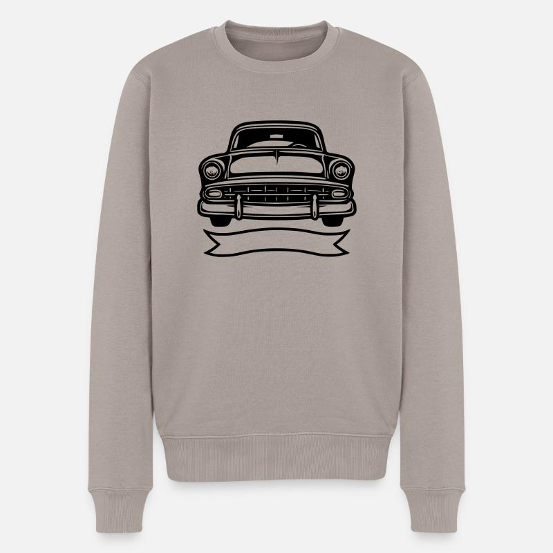 Oldtimer Automobil - Männer Premium Bio Pullover - Taupe