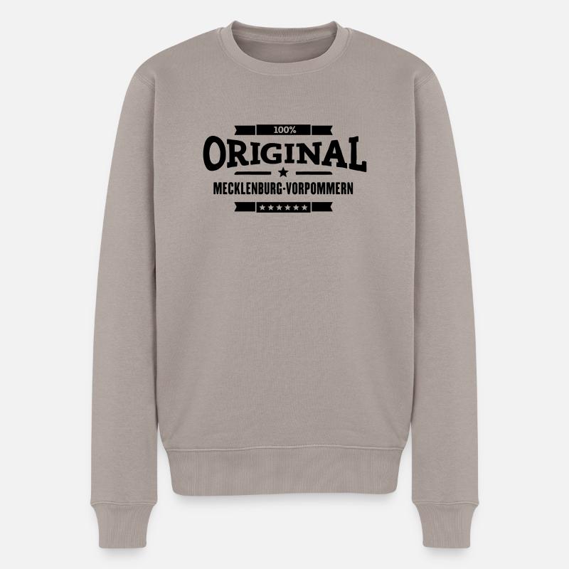 Mecklenburg-Vorpommern - Männer Premium Bio Pullover - Taupe