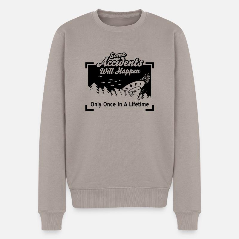 Accidents in Life - Männer Premium Bio Pullover - Taupe