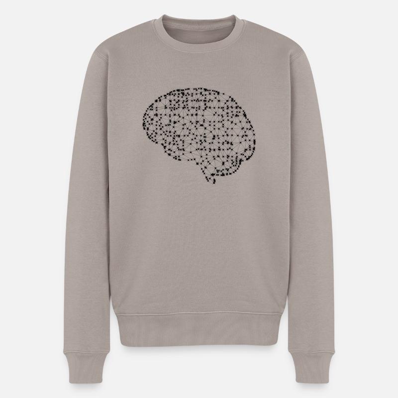 Brain - Männer Premium Bio Pullover - Taupe