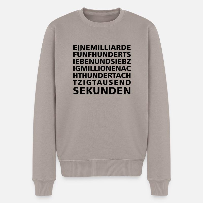 50 Jahre in Sekunden 1 - Männer Premium Bio Pullover - Taupe