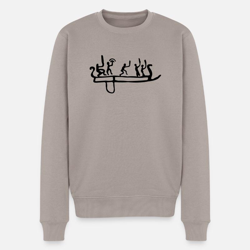 Wikinger - Männer Premium Bio Pullover - Taupe