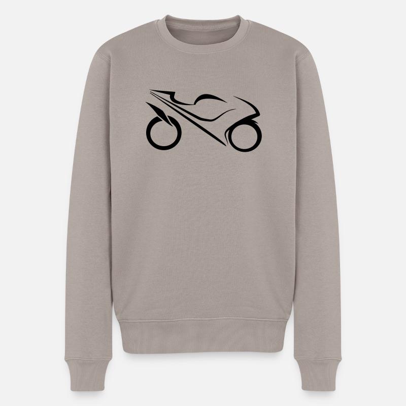 Sport Motorrad - Männer Premium Bio Pullover - Taupe