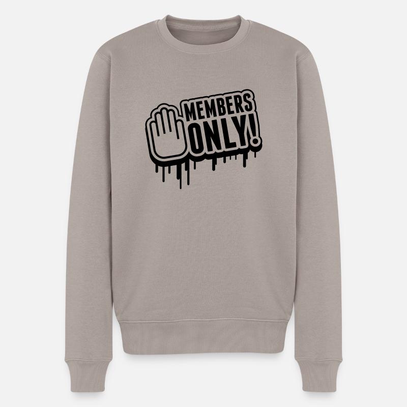 members_only_tr1 - Männer Premium Bio Pullover - Taupe