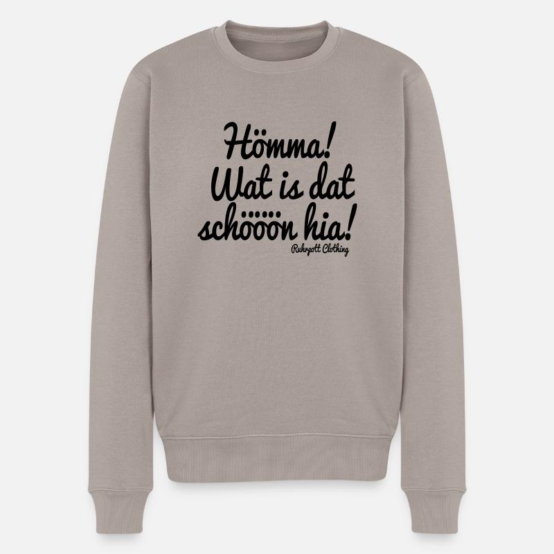 Homma, wat est dat belle hia! - Pull Premium bio Homme - taupe