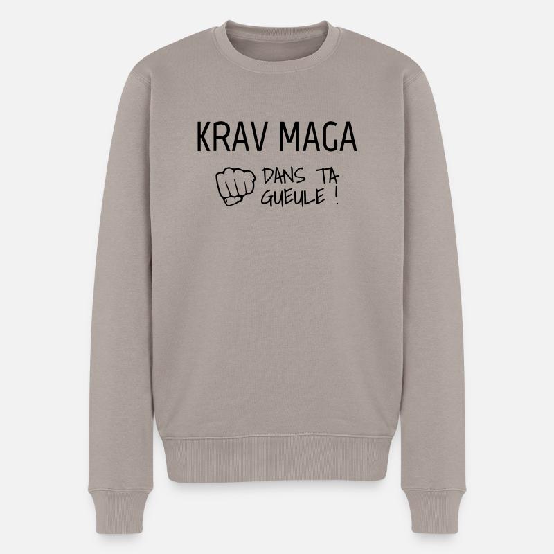 Krav Maga / Krav-Maga / Fight / Martial Art - Männer Premium Bio Pullover - Taupe