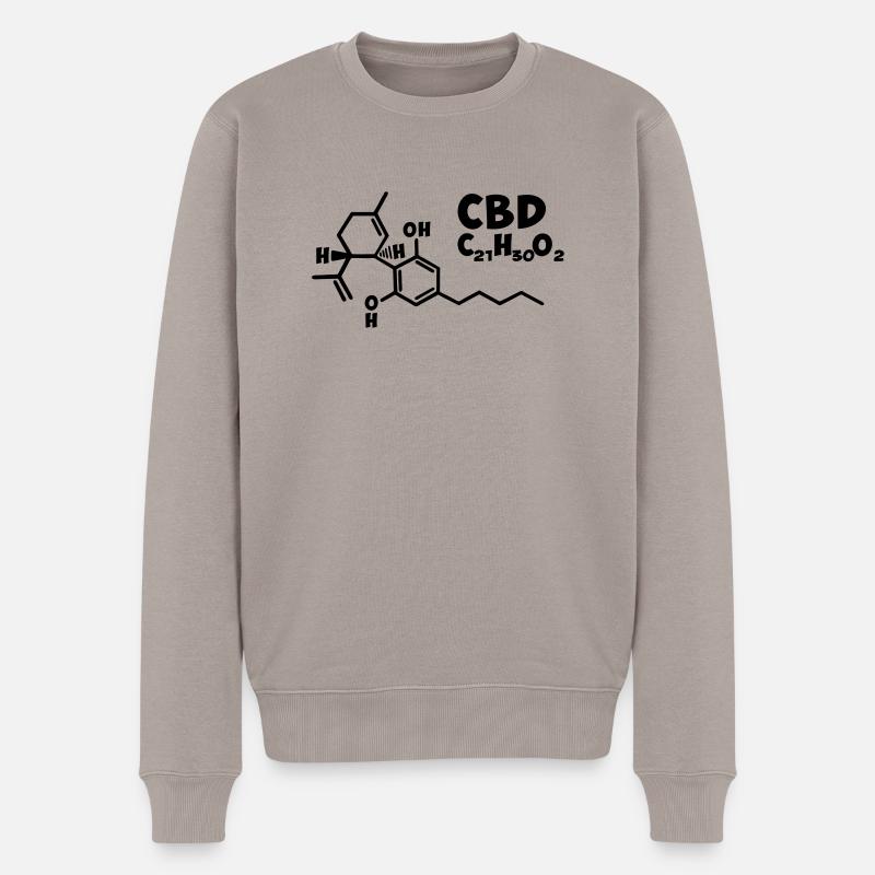 cbd - Männer Premium Bio Pullover - Taupe