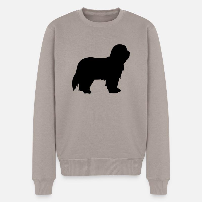 Bearded Collie - Pull Premium bio Homme - taupe