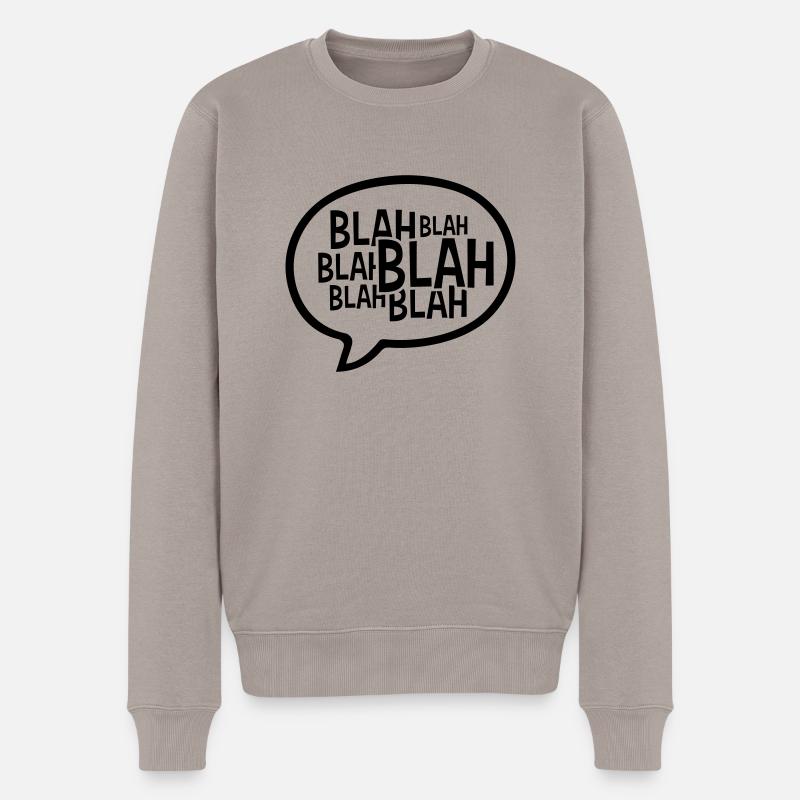 Bulle de dialogue comique bla - Pull Premium bio Homme - taupe