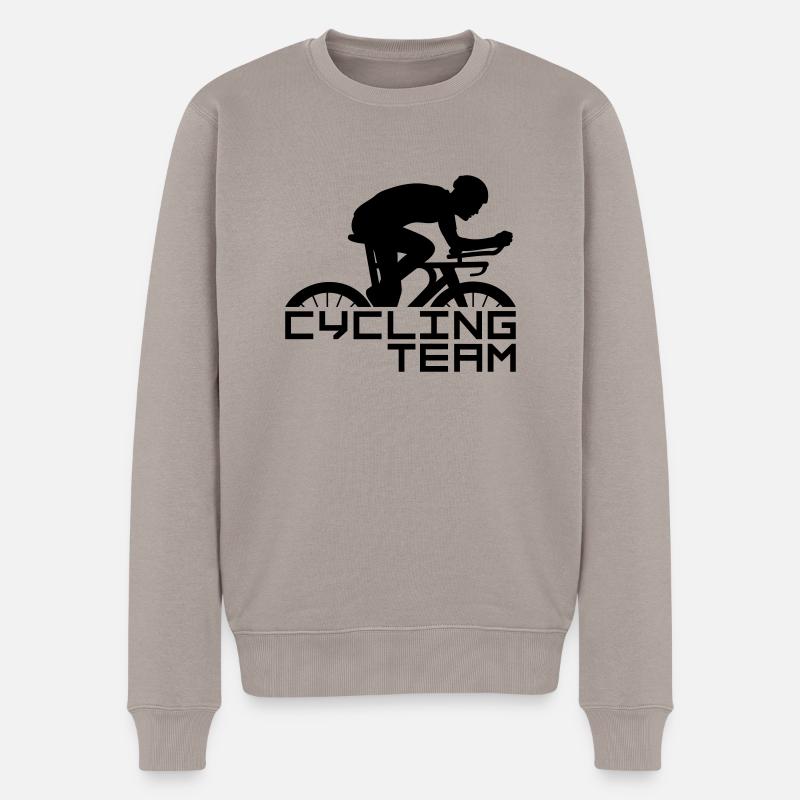 Rennrad Cycling Team - Männer Premium Bio Pullover - Taupe