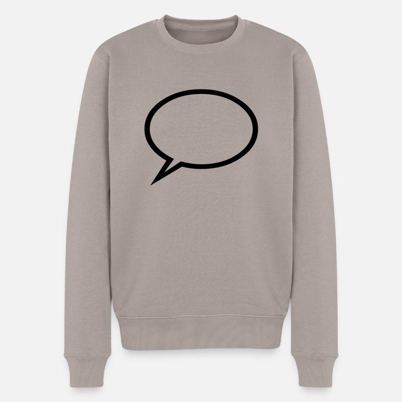 Sprechblase - Männer Premium Bio Pullover - Taupe