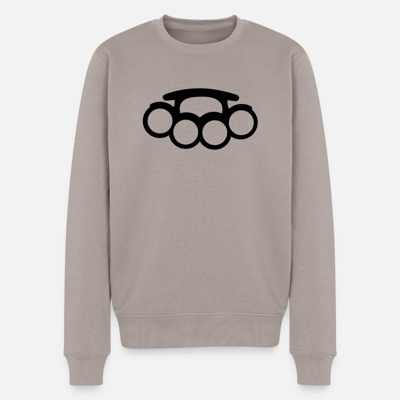 Coup-de-poing - Pull Premium bio Homme - taupe