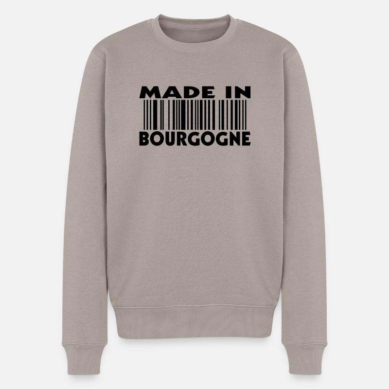 in Burgund (1c) - Männer Premium Bio Pullover - Taupe