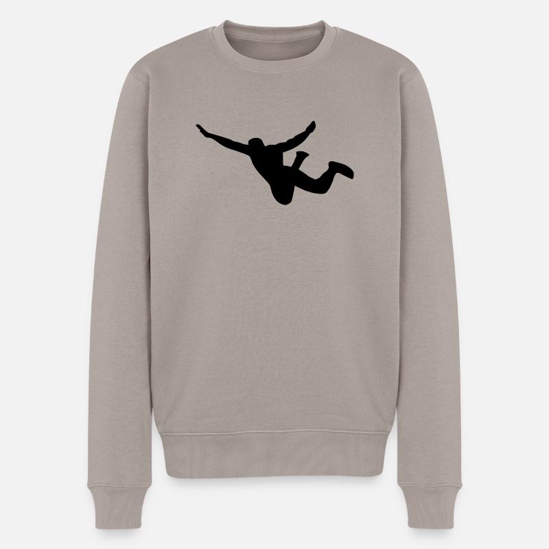 Flieger - Männer Premium Bio Pullover - Taupe