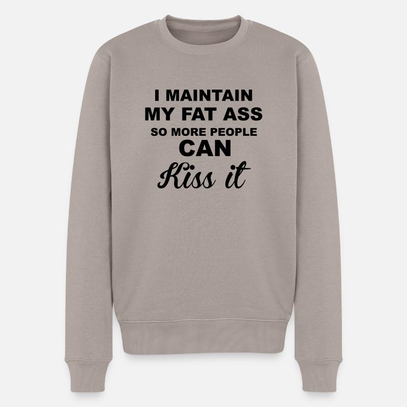 Fat Ass - Männer Premium Bio Pullover - Taupe