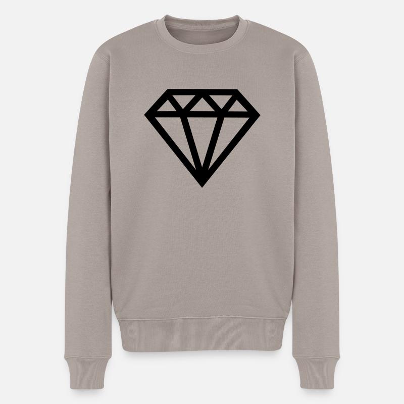 Diamant - Pull Premium bio Homme - taupe