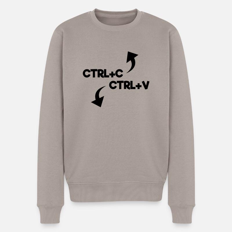 ctrl c ctrl v - Männer Premium Bio Pullover - Taupe