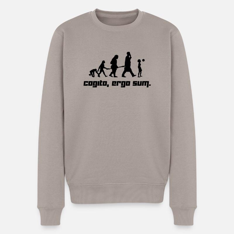 Cogito, ergo sum. (Vector) - Pull Premium bio Homme - taupe