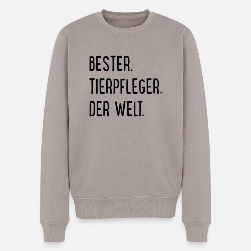 Tierpfleger - Männer Premium Bio Pullover - Taupe