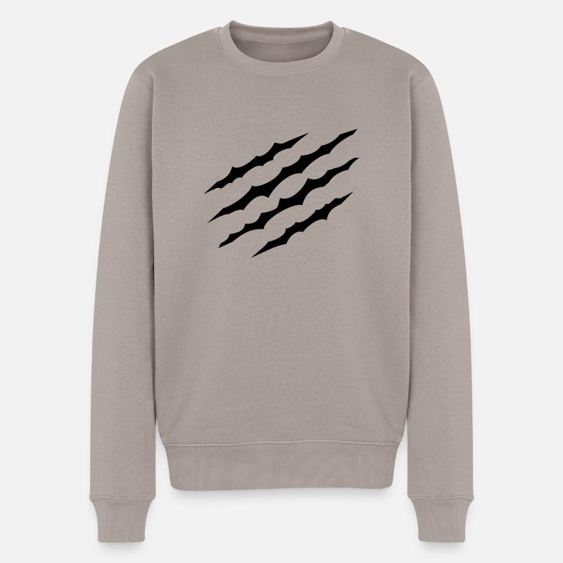 Kratzer - Männer Premium Bio Pullover - Taupe