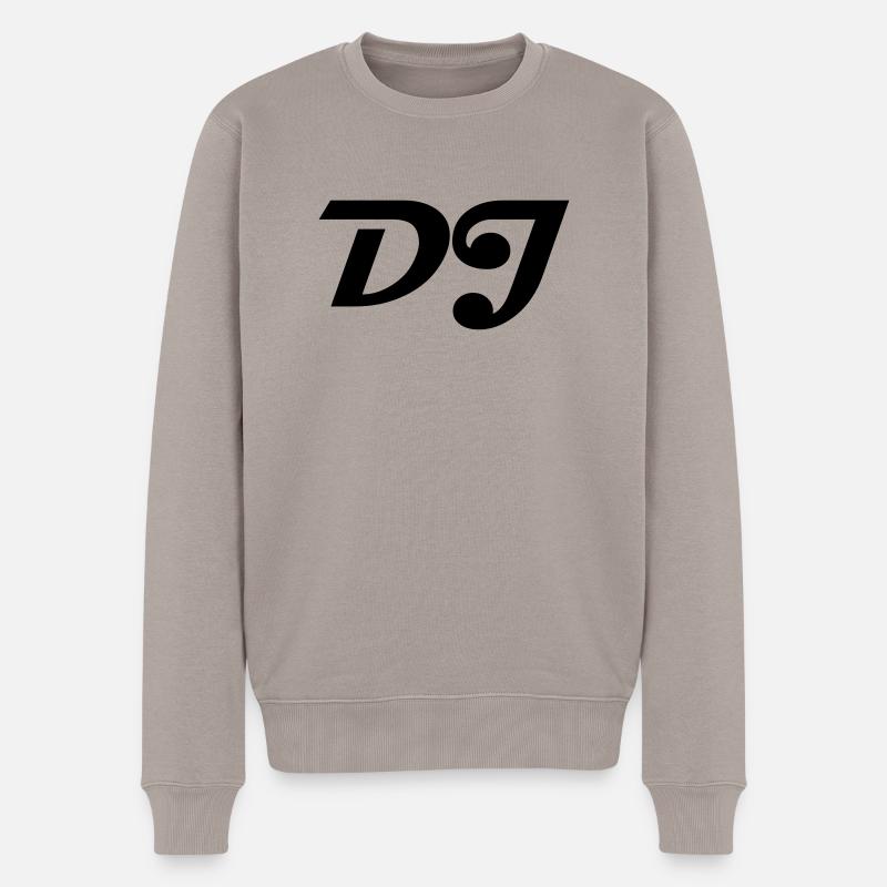 DJ - Männer Premium Bio Pullover - Taupe