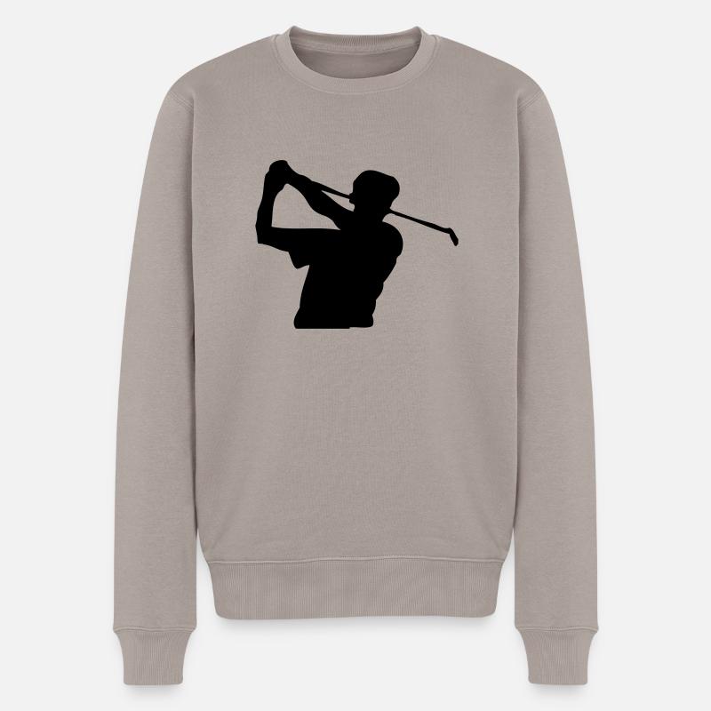 Golf - Männer Premium Bio Pullover - Taupe