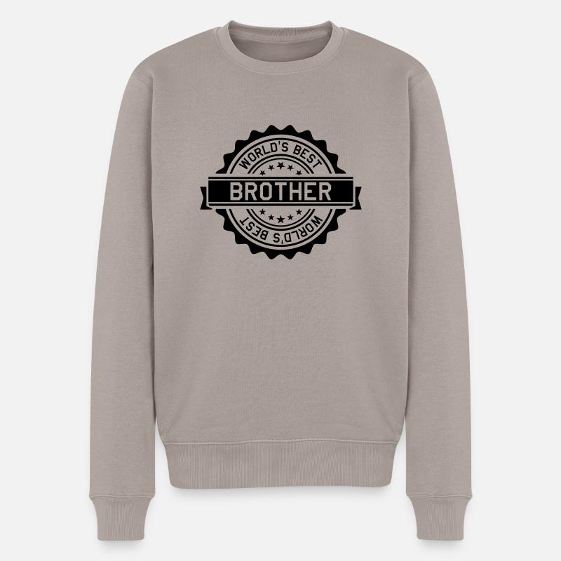 worlds_best_brother_f1 - Männer Premium Bio Pullover - Taupe
