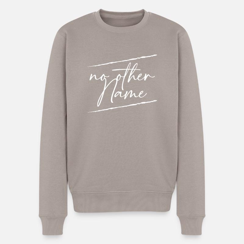 Christliche Sprüche - Männer Premium Bio Pullover - Taupe
