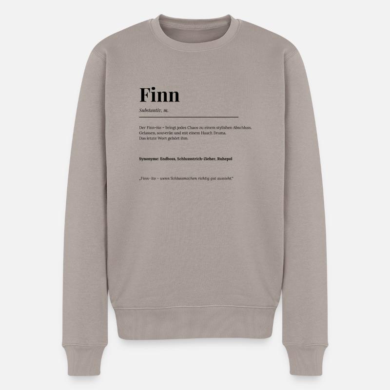 Finn - Männer Premium Bio Pullover - Taupe