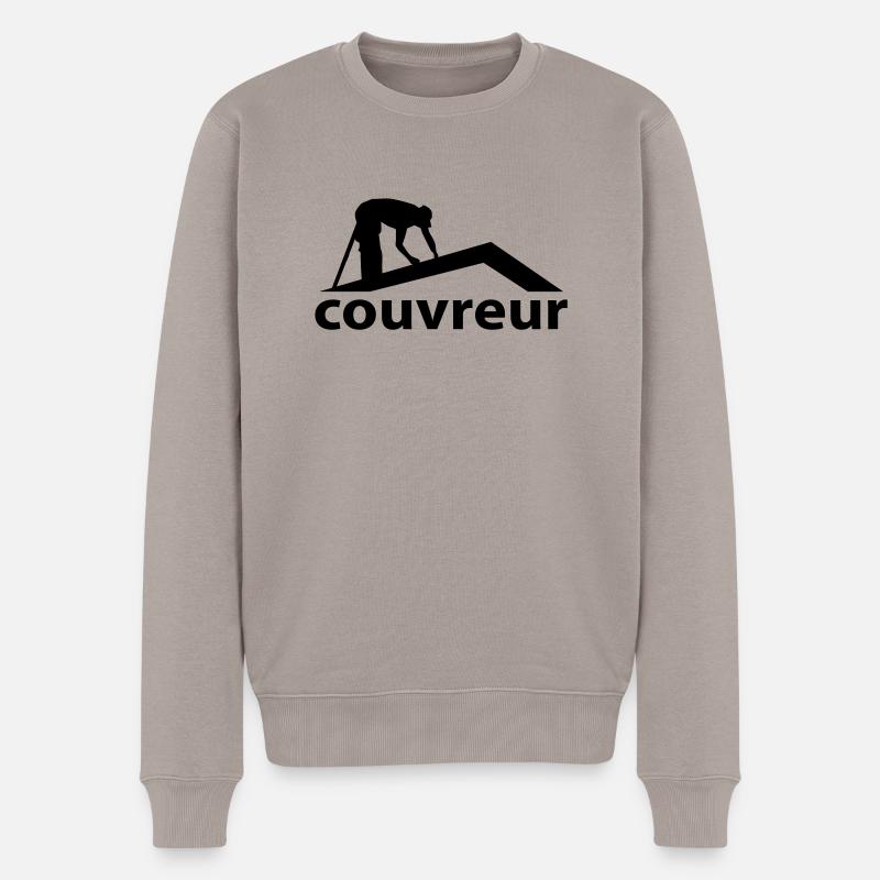 couvreur - Pull Premium bio Homme - taupe