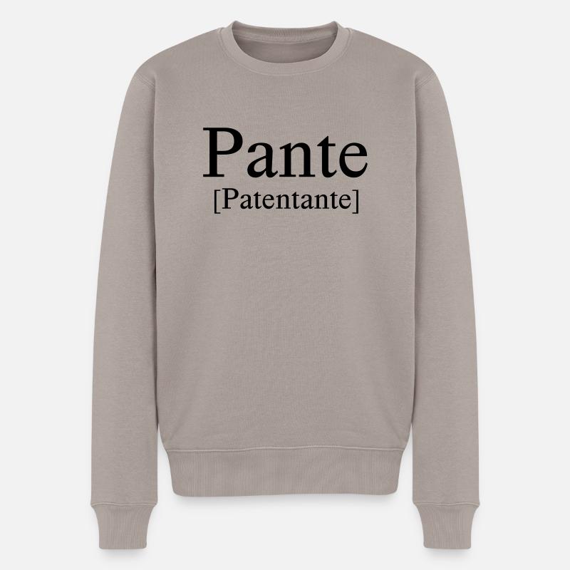 Patentante - Pante - Männer Premium Bio Pullover - Taupe