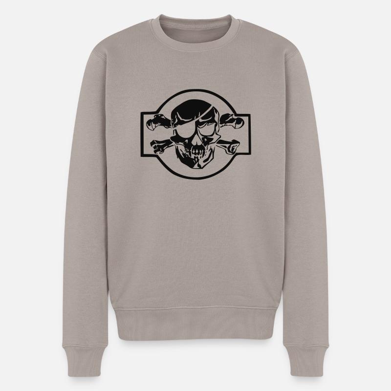 Ich bin ein Pirat! - Männer Premium Bio Pullover - Taupe