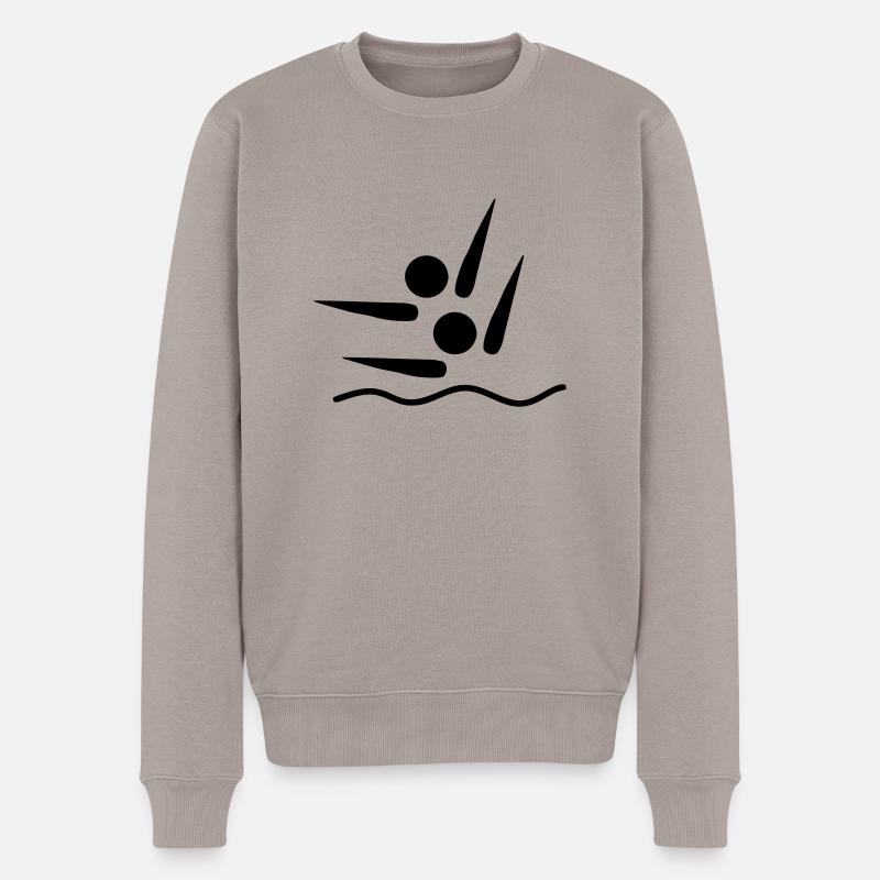 Nage synchrone - Pull Premium bio Homme - taupe