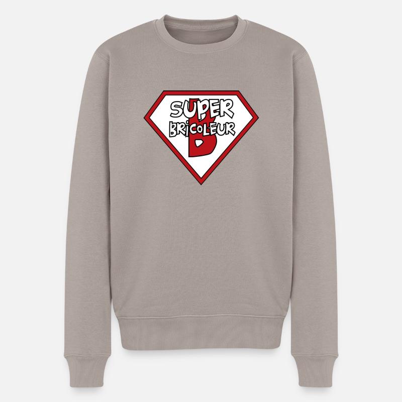 Super-Heimwerker - Männer Premium Bio Pullover - Taupe