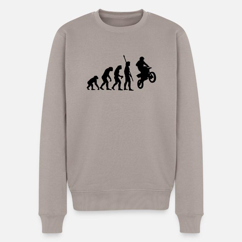evolution_motorbike_stunt_a_1c - Pull Premium bio Homme - taupe