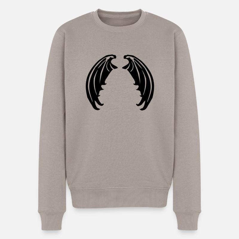 vampires_bat_wings - Pull Premium bio Homme - taupe