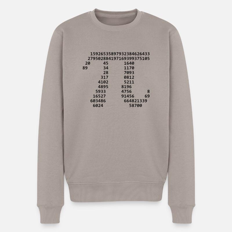 Pi - Männer Premium Bio Pullover - Taupe