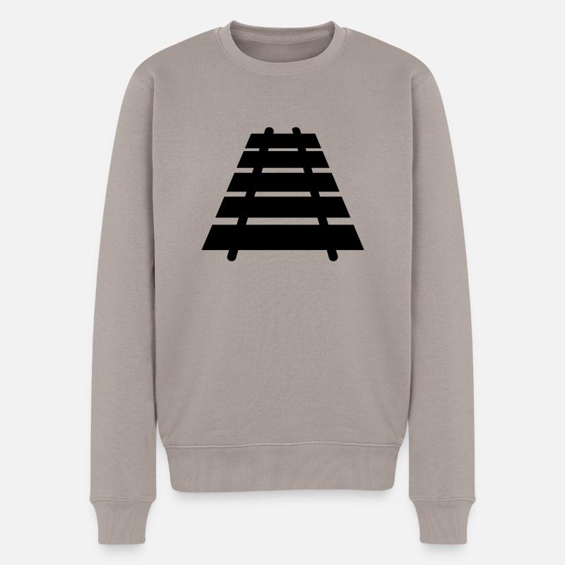 Schiene - Männer Premium Bio Pullover - Taupe