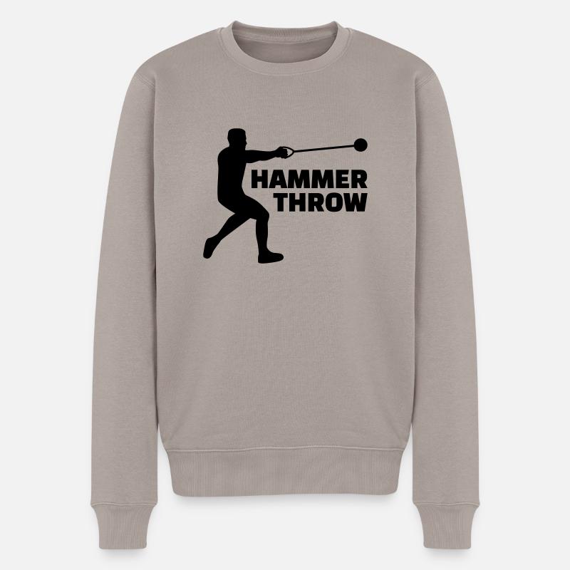Hammerwurf - Männer Premium Bio Pullover - Taupe