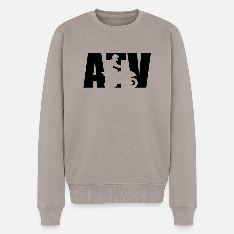 ATV - Männer Premium Bio Pullover - Taupe