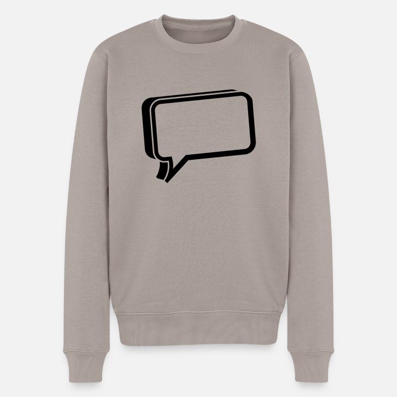 bulle de parole 3d - Pull Premium bio Homme - taupe