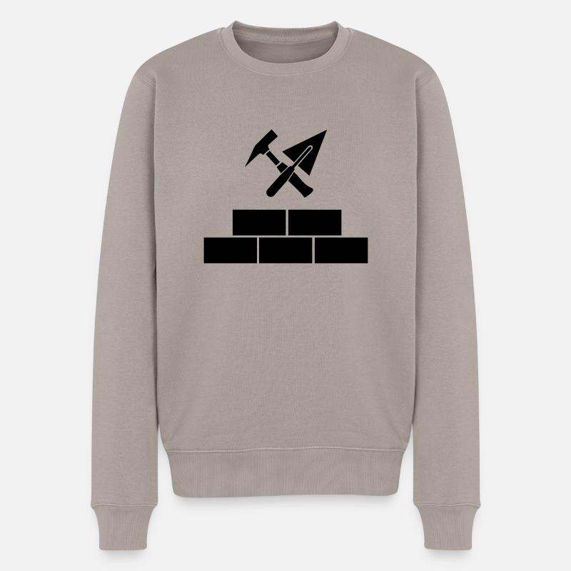 Maurer - Männer Premium Bio Pullover - Taupe